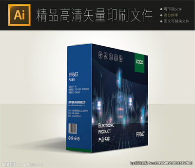 智能包裝，智享開箱 電腦裝備智能包裝盒設計展開圖與圖文解析